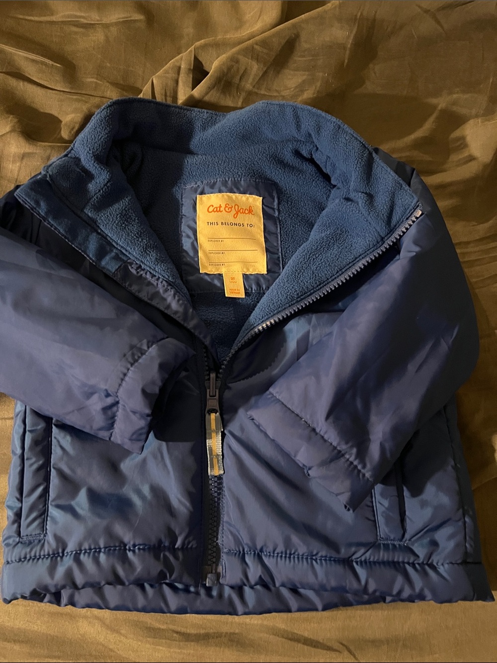 Cat & Jack Navy Blue Puffer Jacket for Kids